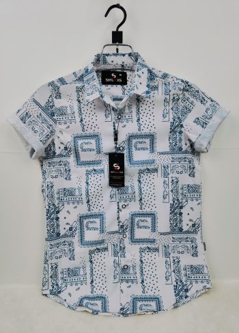 Luxury Popcorn Half Sleeve Print Shirt- Shy Looks