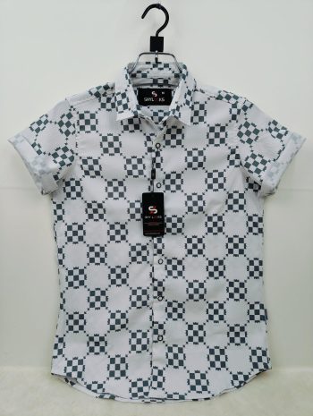 Luxury Popcorn Half Sleeve Print Shirt- Shy Looks