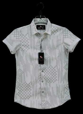 Luxury Popcorn Half Sleeve Print Shirt- Shy Looks