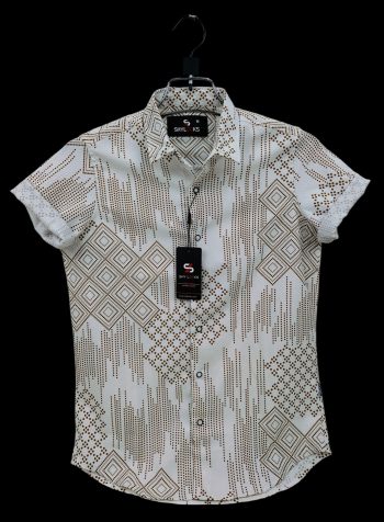 Luxury Popcorn Half Sleeve Print Shirt- Shy Looks